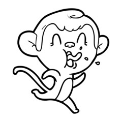 crazy cartoon monkey
