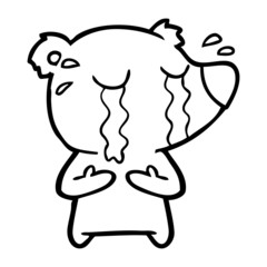 cartoon crying bear