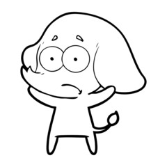 cartoon unsure elephant