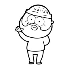 cartoon bearded man