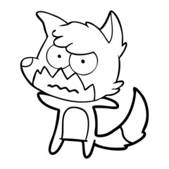 cartoon annoyed fox