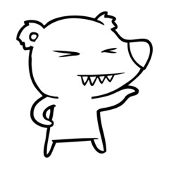 angry bear cartoon