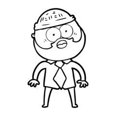 cartoon bearded man