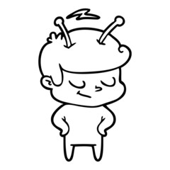 friendly cartoon spaceman
