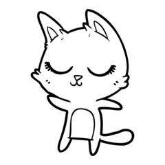 calm cartoon cat
