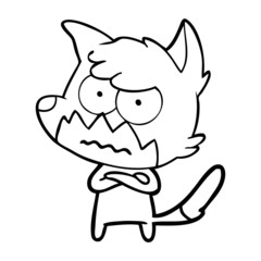 cartoon annoyed fox