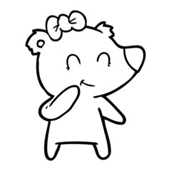 female bear cartoon