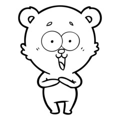 laughing teddy  bear cartoon