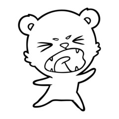 angry cartoon bear