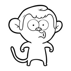 cartoon hooting monkey