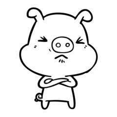cartoon grumpy pig
