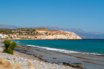 Fototapeta premium Amazing Bay view with blue lagoon on Crete, Greece