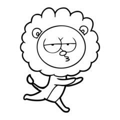 cartoon running lion