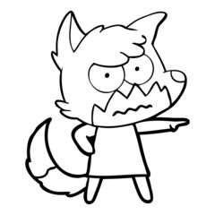 cartoon annoyed fox