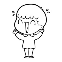 laughing cartoon man