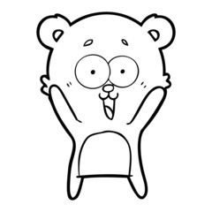 Naklejka premium laughing teddy bear cartoon