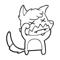 cartoon dead fox