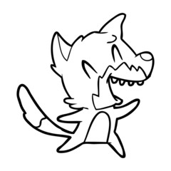 Obraz premium laughing fox cartoon