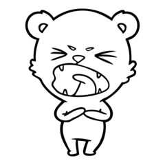 angry cartoon polar bear