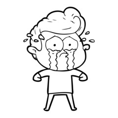 cartoon crying man