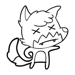 cartoon dead fox