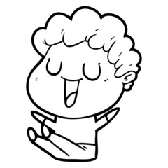 laughing cartoon man