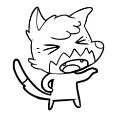 angry cartoon fox