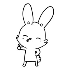 curious bunny cartoon