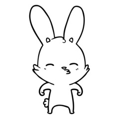 curious bunny cartoon