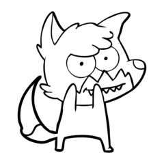 cartoon grinning fox