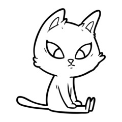 confused cartoon cat