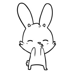 curious bunny cartoon