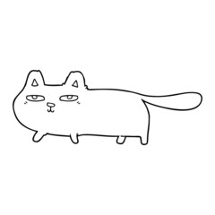 cartoon sly cat