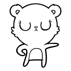 peaceful cartoon bear