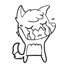crying fox cartoon