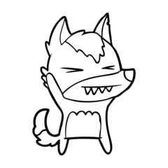 angry wolf cartoon