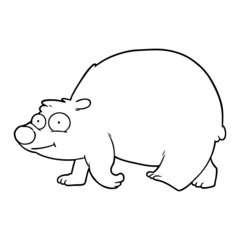 cartoon walking bear