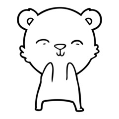 happy cartoon polar bear