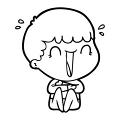 laughing cartoon man