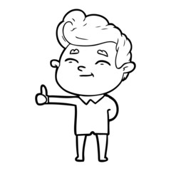 Obraz premium happy cartoon man