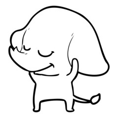 cartoon smiling elephant