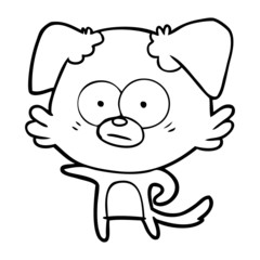 Fototapeta premium nervous dog cartoon