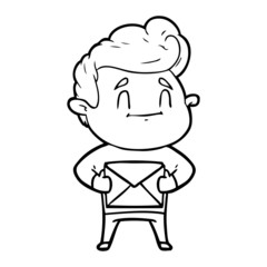happy cartoon man
