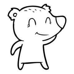 smiling bear cartoon