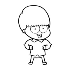 Obraz premium happy cartoon boy