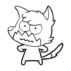 cartoon annoyed fox