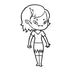 cartoon friendly vampire girl
