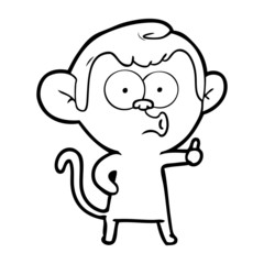 cartoon hooting monkey