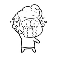 cartoon crying man