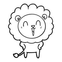 laughing lion cartoon